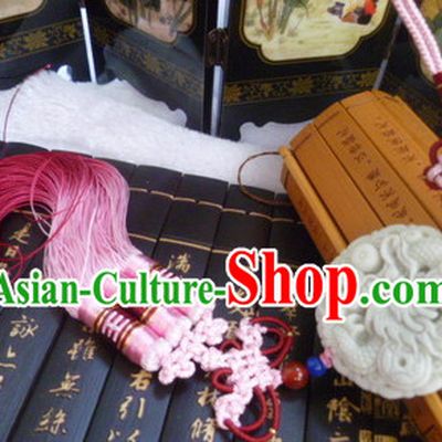 Chinese Traditional Hanfu Jade Belt Accessory