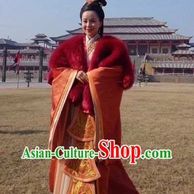 Chinese Ancient Queen Costumes and Hair Jewelry Complete Set