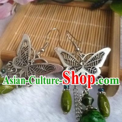Chinese Traditional Female Butterfly Earrings