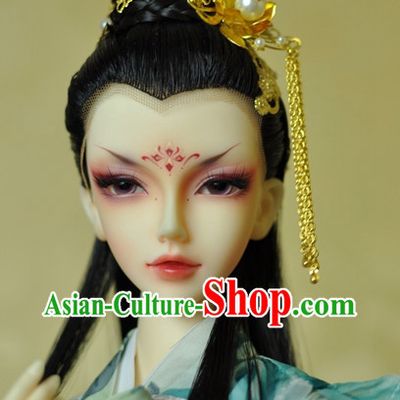 Chinese Traditional Black Wig and Hair Accessories Hairpin Hair Jewelry