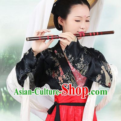 Chinese Ancient Mysterious Lady Clothing and Bamboo Hat Complete Set