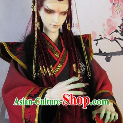 Chinese Traditional Prince Dress and Hair Accessories Complete Set for Men