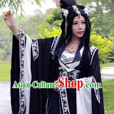 Chinese Traditional Princess Costumes and Hair Accessories Complete Set