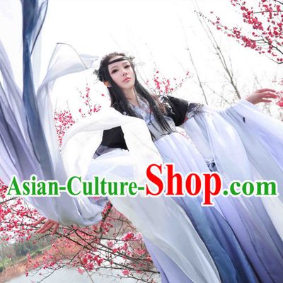 Chinese Classical Dancing Costume and Hairpins Complete Set