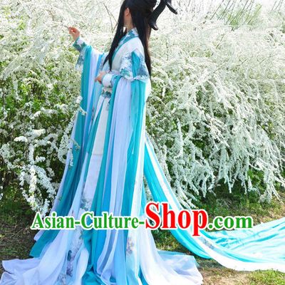 Chinese Ancient Princess Costume and Hair Accessories Complete Set