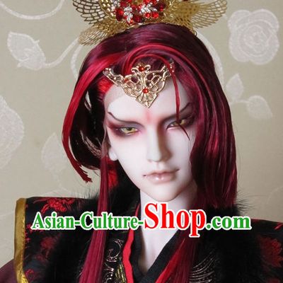 Chinese Traditional Emperor Costumes and Crown Complete Set for Men