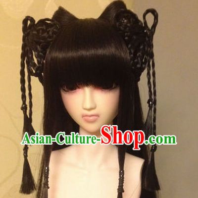 Chinese Traditional Princess Black Long Wig