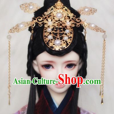 Traditional Chinese Empress Wigs and Hair Clips Accessories