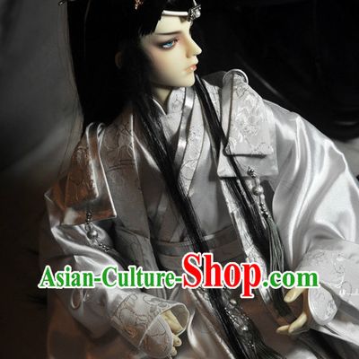 Chinese Stage Performance Prince Costumes and Hair Jewelry Complete Set