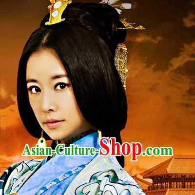 Handmade Chinese Empress Long Wig and Hair Accessories