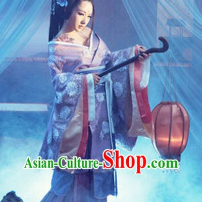 Chinese Traditional Palace Lady Clothes and Hair Jewelry Complete Set