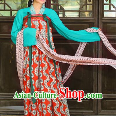 Chinese Imperial Tang Dynasty Robe and Hair Accessories Complete Set