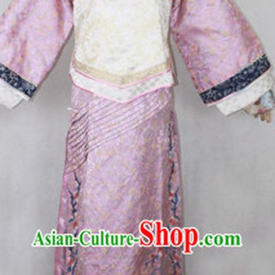 Chinese Qing Dynasty Manchu Female Long Robe