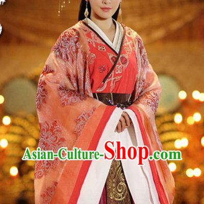 Chinese Ancient Peace Princess Clothing and Hair Jewelry Complete Set