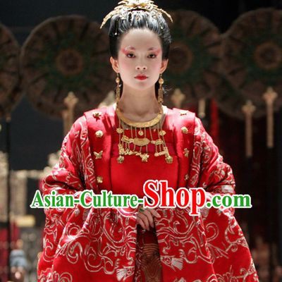 China Wedding Chinese Ancient Costume Bridal Wedding Clothing and Hair Jewelry