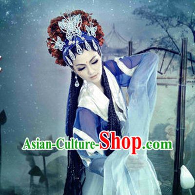China Fashion Opera Stage Performance Kimono Dress and Hair Jewelry