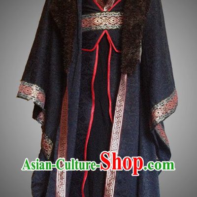 Chinese Black Swordsman Costume Complete Set for Men