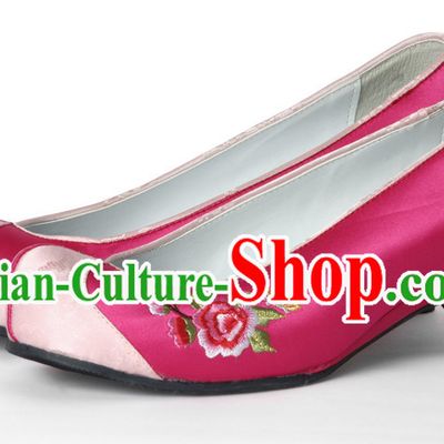 Korean Traditional Wedding High Heel Shoes for Brides