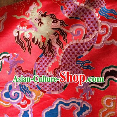 Asian China Traditional Tibetan Dragon Brocade Dress Material