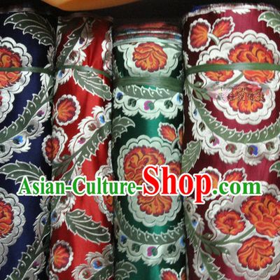 Chinese Brocade Upholstery Embroidered Fabric Dress Material