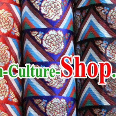 Chinese Traditional Silk Brocade Embroidered Fabric