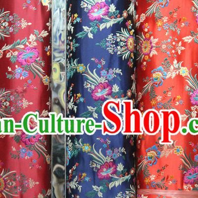 Chinese Traditional Silk Brocade Embroidered Fabric Dress Material