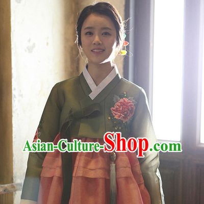 Korean Female National Costumes Traditional Costumes Hanbok Dress