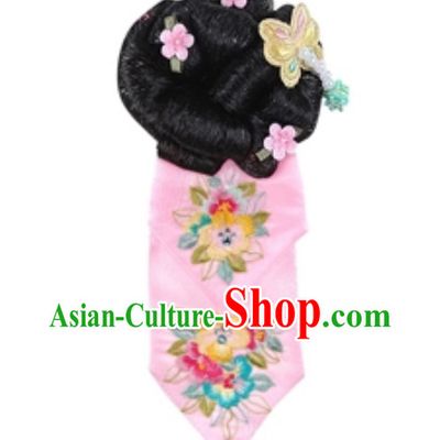 Korean Traditional Black Wig and Headbands