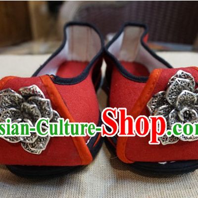 Chinese Tradiitonal Handmade Red Shoes