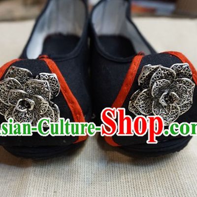 Chinese Tradiitonal Handmade Flower Style Shoes