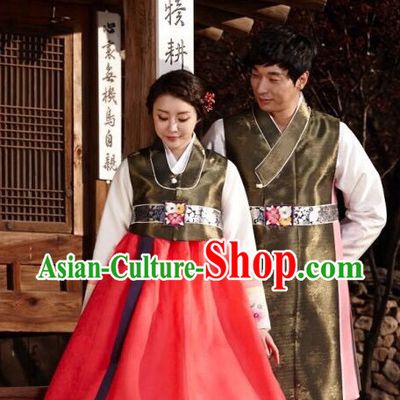 Korean Couple Traditional Dresses 2 Sets