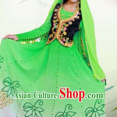 Chinese Xinjiang Dancing Costume Complete Set for Women