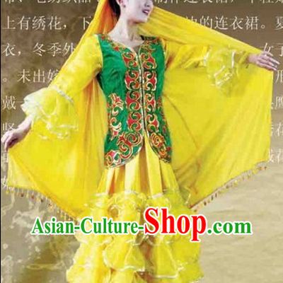 Chinese Xinjiang Dancing Ethnic Costumes Complete Set for Women