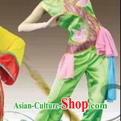 Chinese Costumes Fan Dance Costume Complete Set for Women