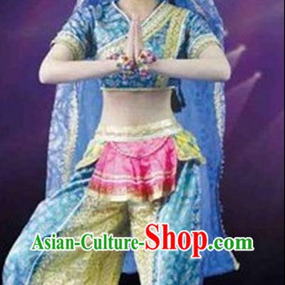 Chinese Indian Dance Costumes Complete Set for Women