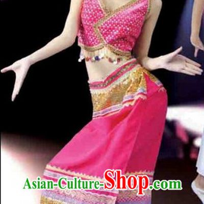Chinese Costumes Dai Ethnic Groups Clothing