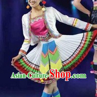 Chinese Miao Dance Costumes Female Ethnic Groups Clothes