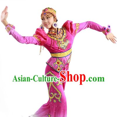 Chinese Mongolian Costumes and Hat for Women