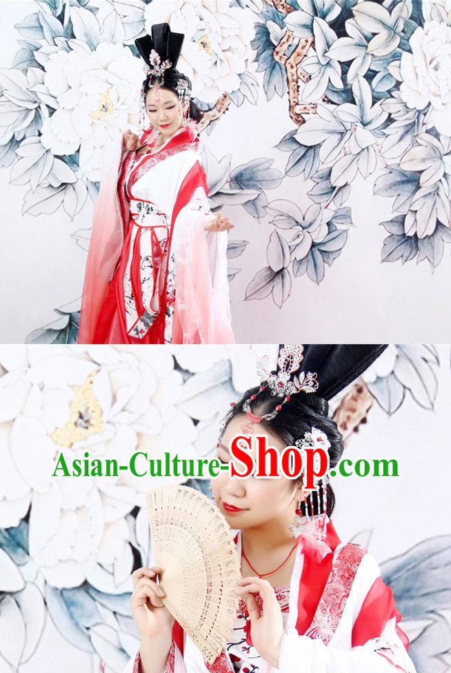 Chinese Princess Ancient Style Costumes and Hair Accessories Complete Set Chinese Princess Ancient Style Costumes and Hair Accessories Complete Set