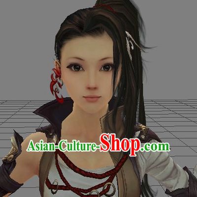 Asian Chinese Ancient Traditional Long Wigs for Women