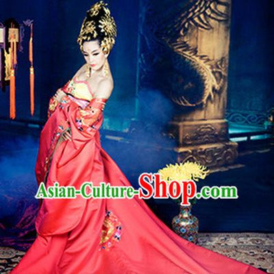 Asian Fashion Chinese Wedding Traditions Dress and Hair Accessories Full Set for Women