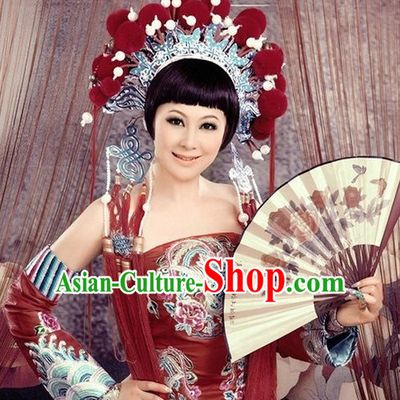 Chinese Embroidered Dragon Robe and Phoenix Crown