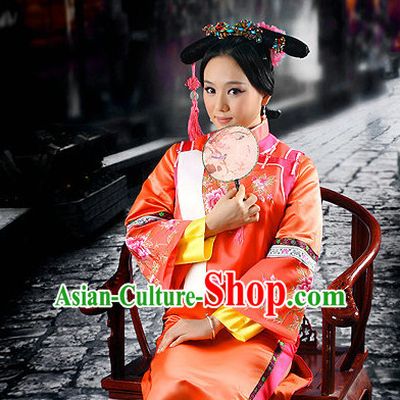 Chinese Traditional Princess Dress and Hat Complete Set for Brides