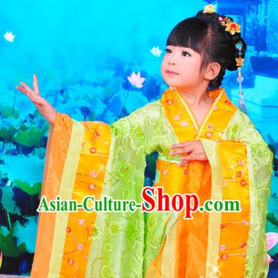 Chinese Traditional Princess Kids Costumes and Hair Clips