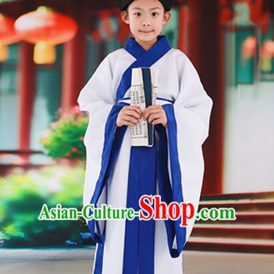 Chinese Traditional Student Costumes and Hat for Kids