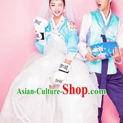 Korean Traditional National Costumes Photo Shoot Costumes 2 Sets
