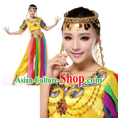 Indian Dance Costumes Apparel Dance Stores Dance Gear Dance Attire and Hair Accessories Complete Set for Women