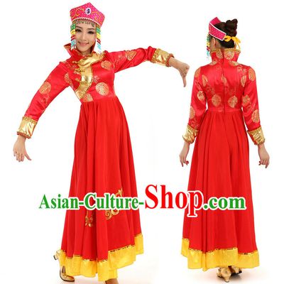 Chinese Traditional Mongolia Dance Dostumes for Women