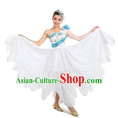 Chinese Stage Dancing Costumes Apparel Dance Stores Dance Gear Dance Attire and Hair Accessories Complete Set for Women