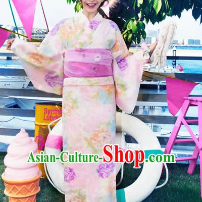Japanese Yukata Female Kimono Complete Set